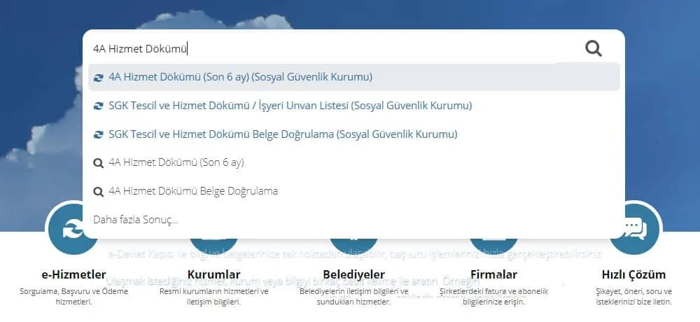 E-Devlet Üzerinden T.C İle Sigorta Sorgulama