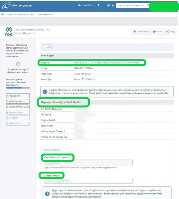 TOKİ Sosyal Konut Projesi Başvuru Şartları 6