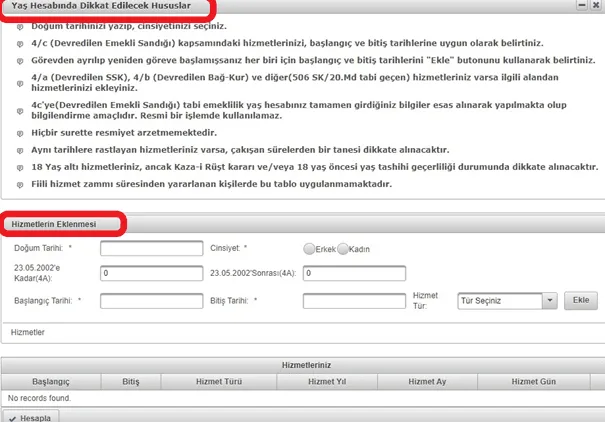 Emekli Maaşı Hesaplama Robotu Yeni Kanun 4