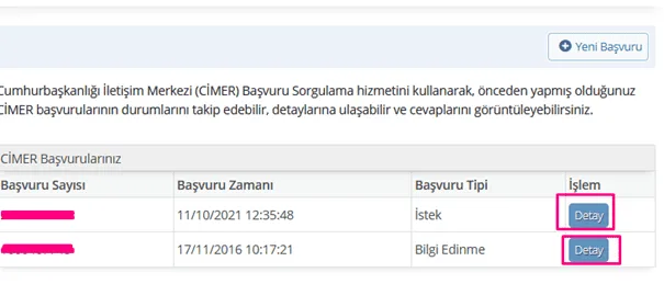 Cimer Başvuru Sorgulama Şikayet Hattı