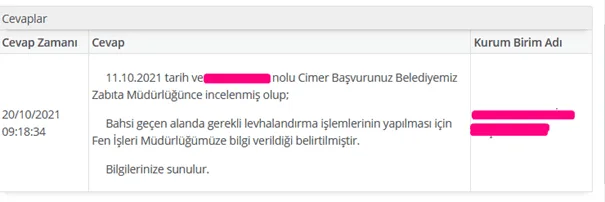 Cimer Başvuru Sorgulama Şikayet Hattı 3